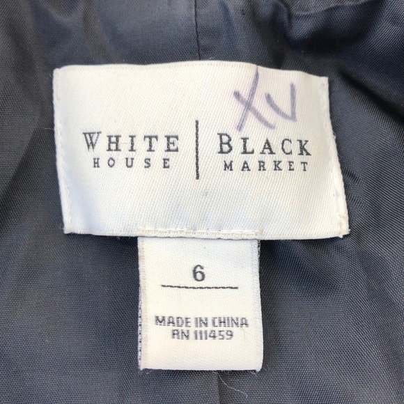 White House Black Market Black Textured Blazer - Picture 4 of 7